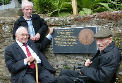 The 2 IB veterans with Paddy Murphy, Chairman of the Memorial Committee.